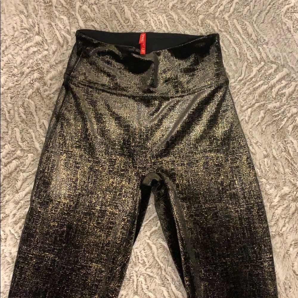 Spanx velvet black and gold